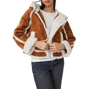 Free People Vegan Exchange Shearling Coat